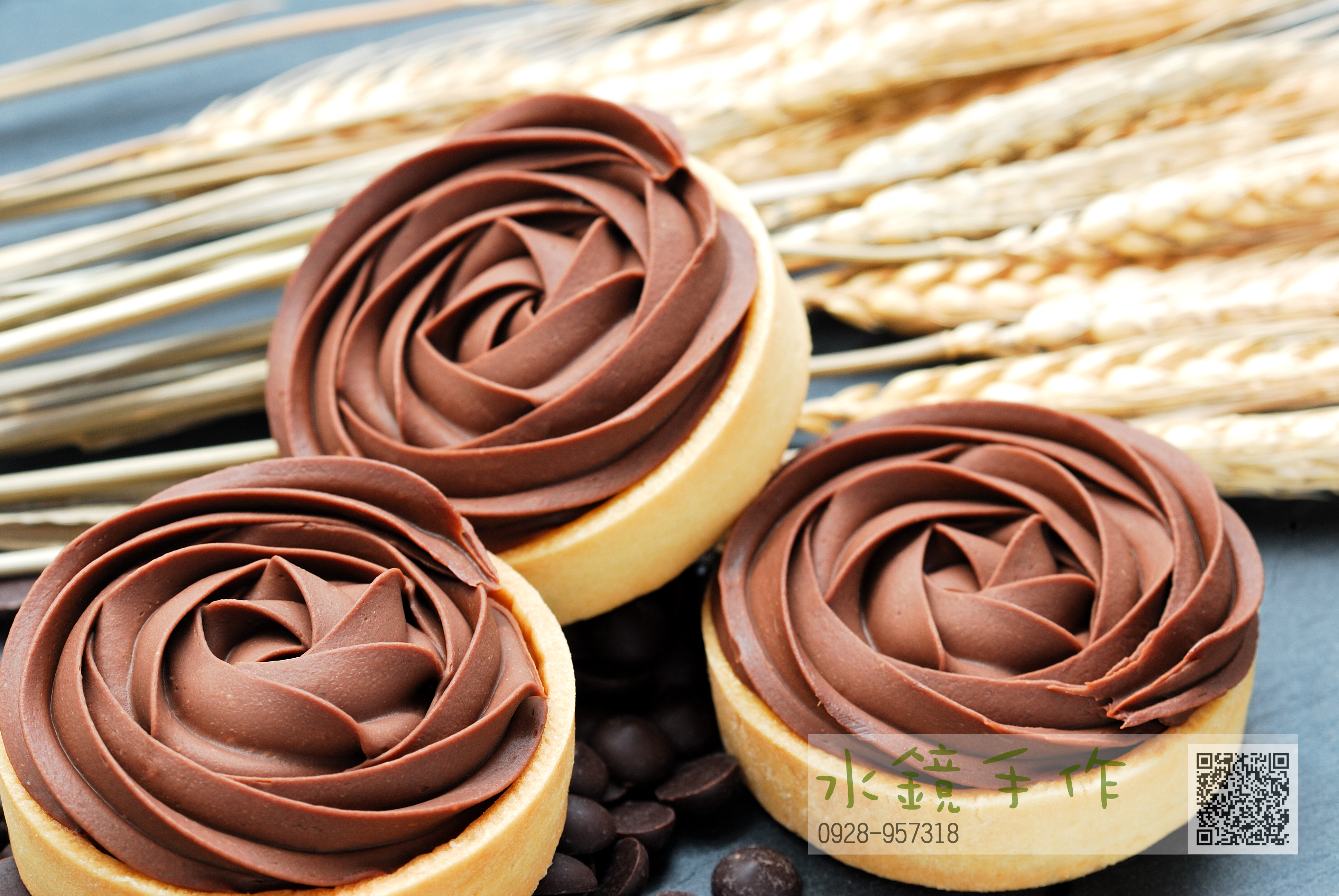 九宮格塔_玫瑰生巧克力塔.