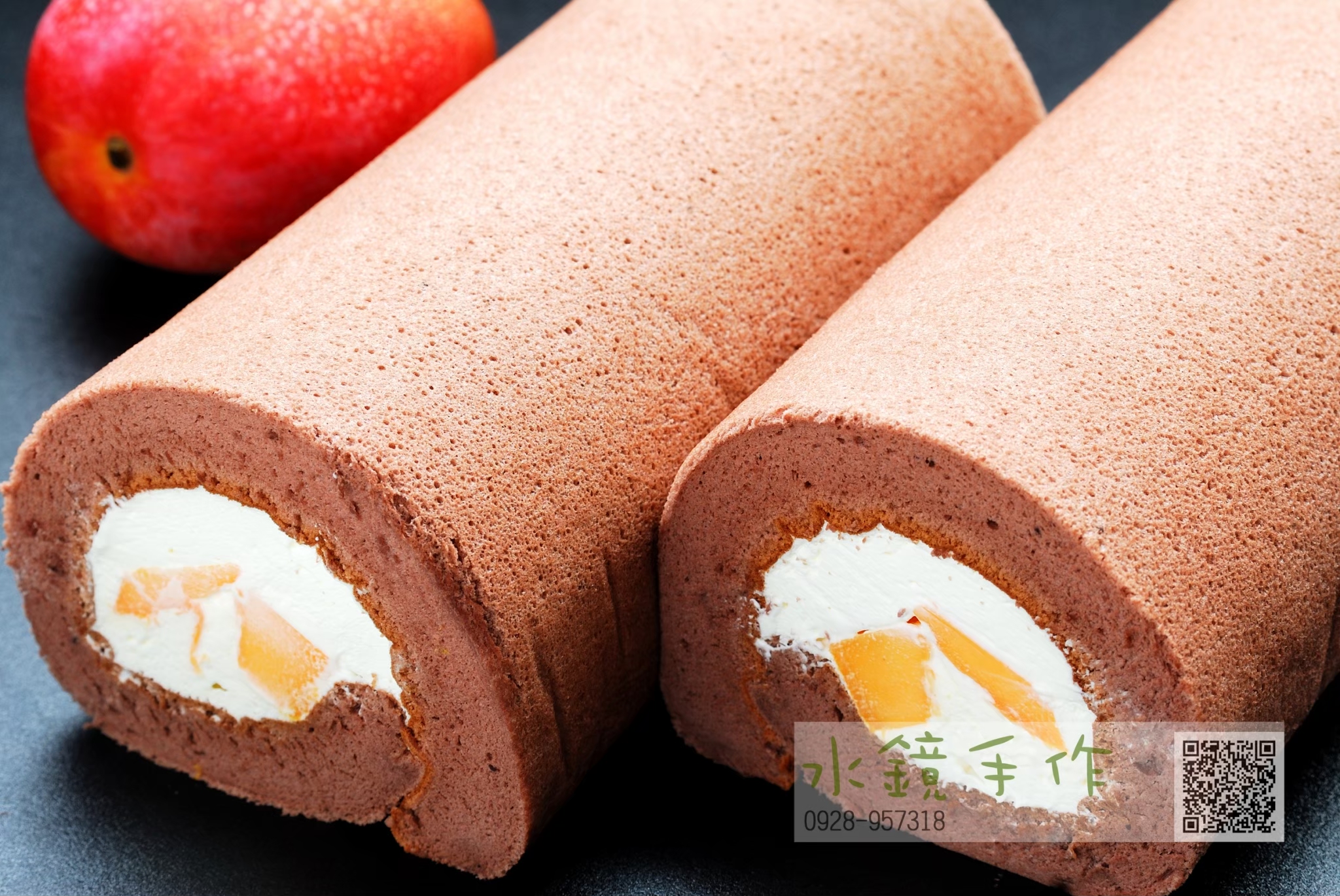 巧克力芒果鮮乳卷.