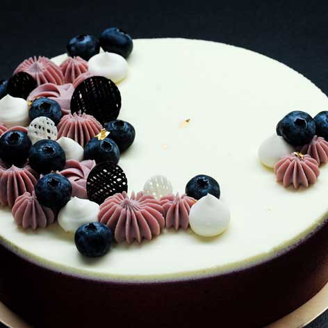 藍莓白巧克力慕斯蛋糕.