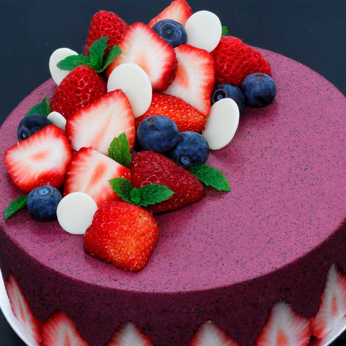 草莓藍莓慕斯蛋糕(八吋)