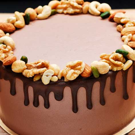 六吋法芙娜巧克力堅果蛋糕