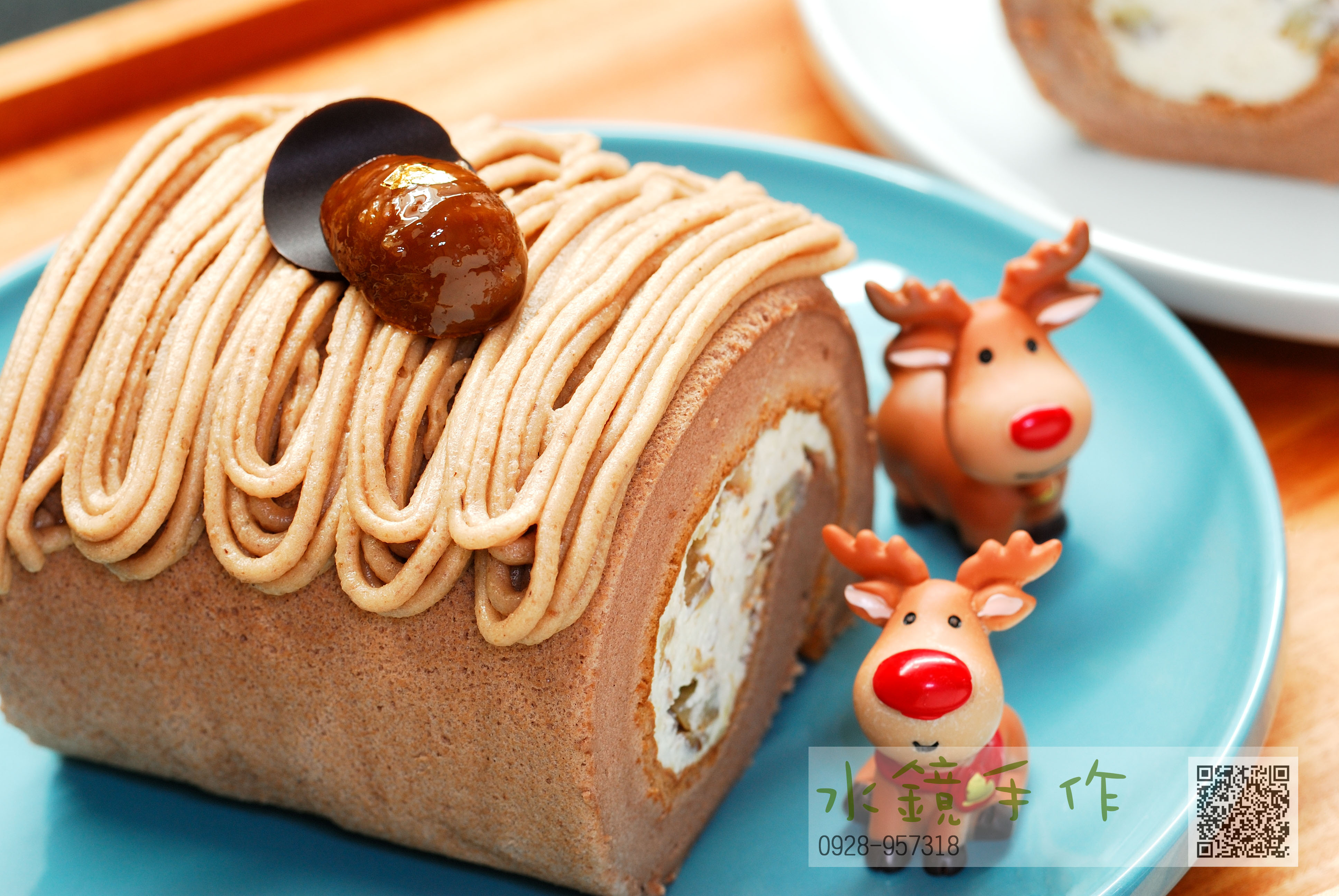 巧克力栗子蛋糕卷.