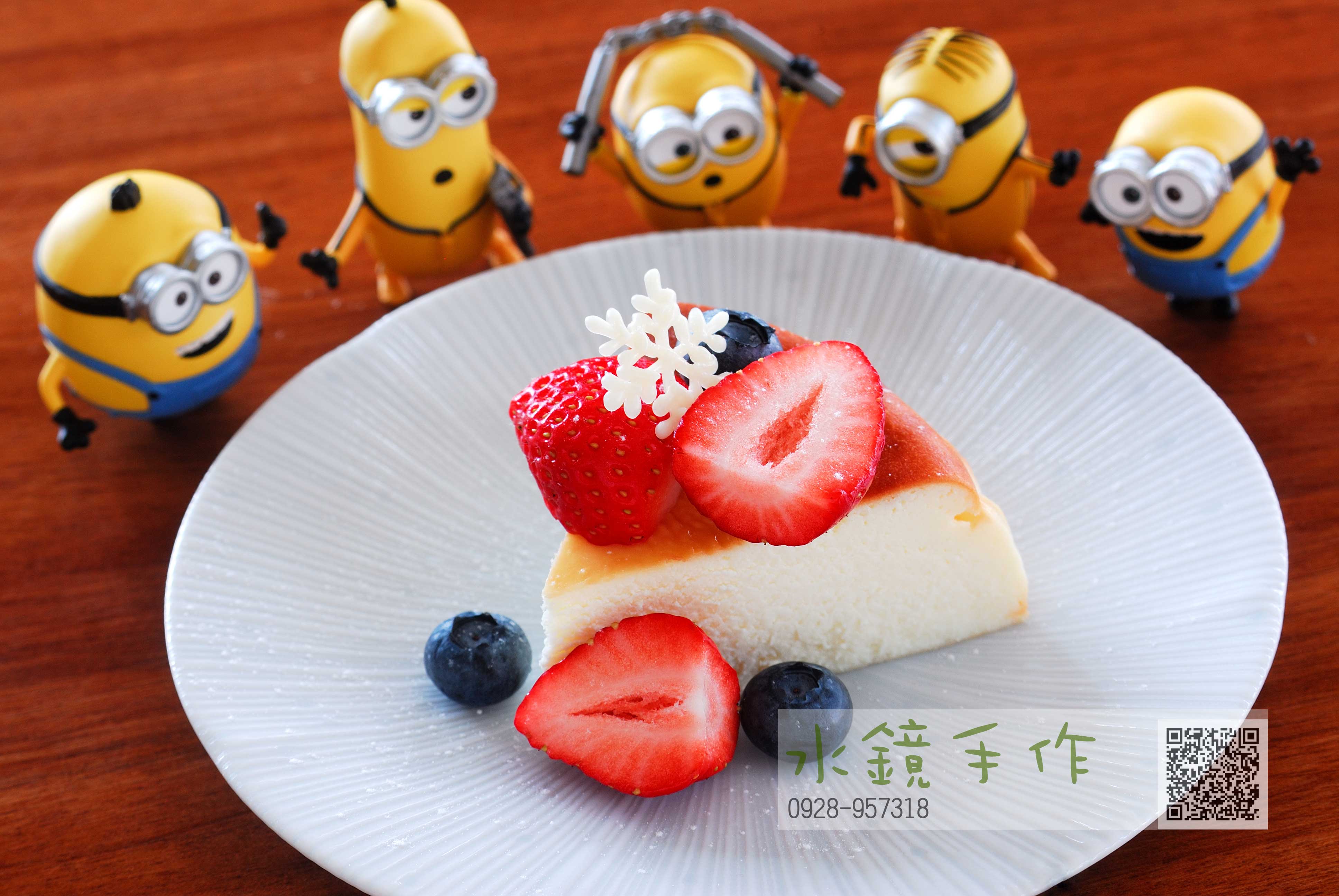 切片苺果巴斯客乳酪蛋糕