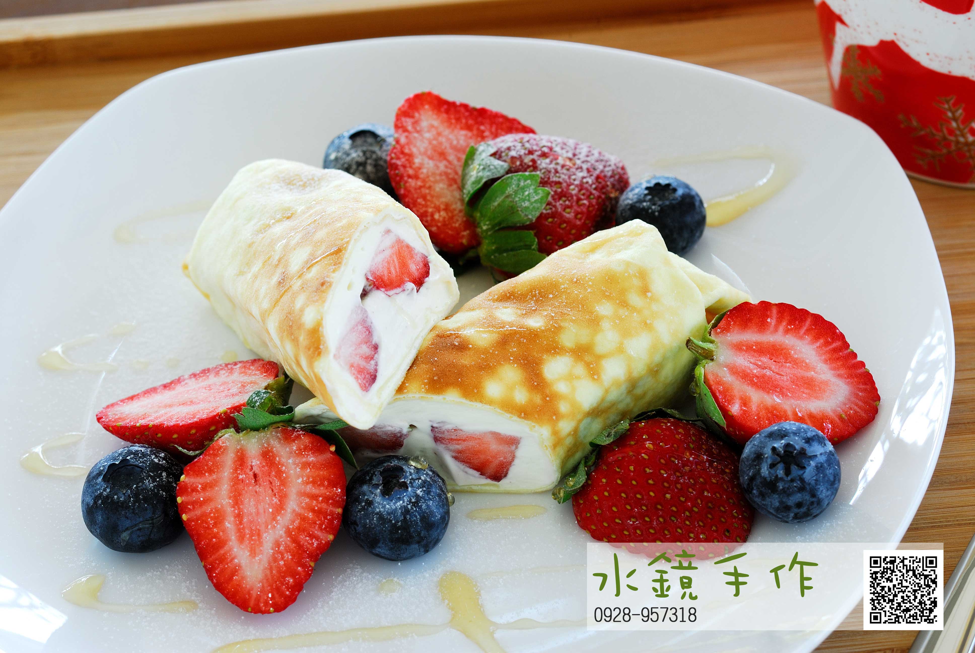 法式水果卷(草莓藍莓).