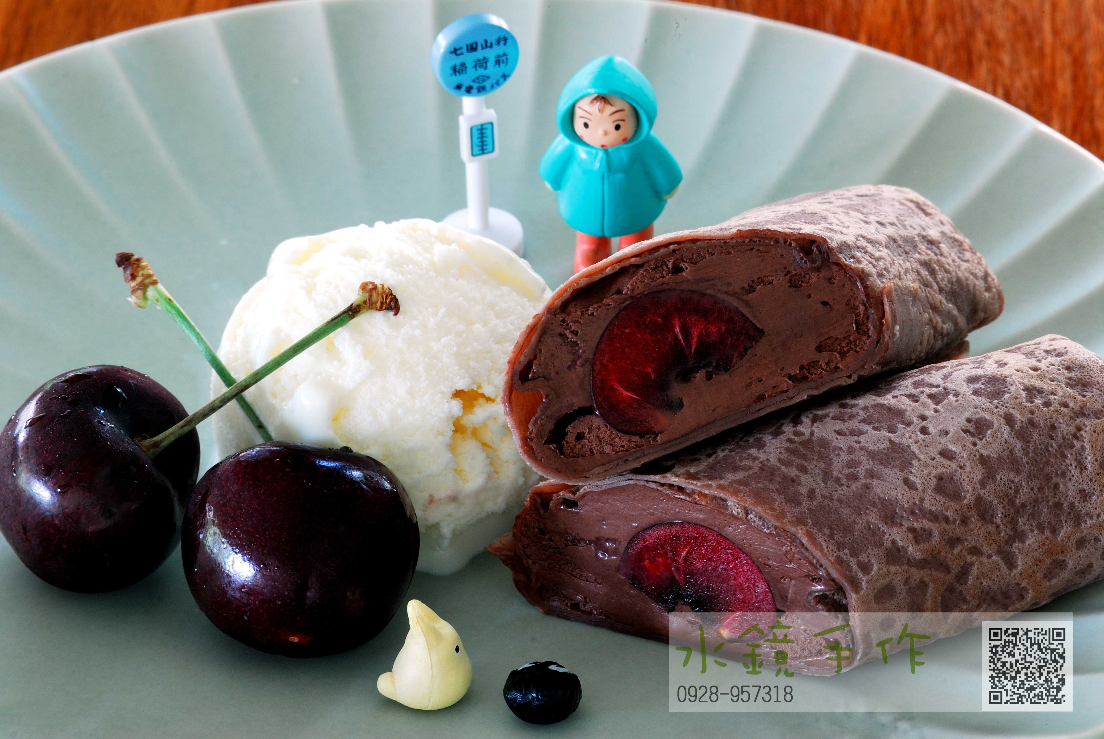 巧克力櫻桃法式水果卷