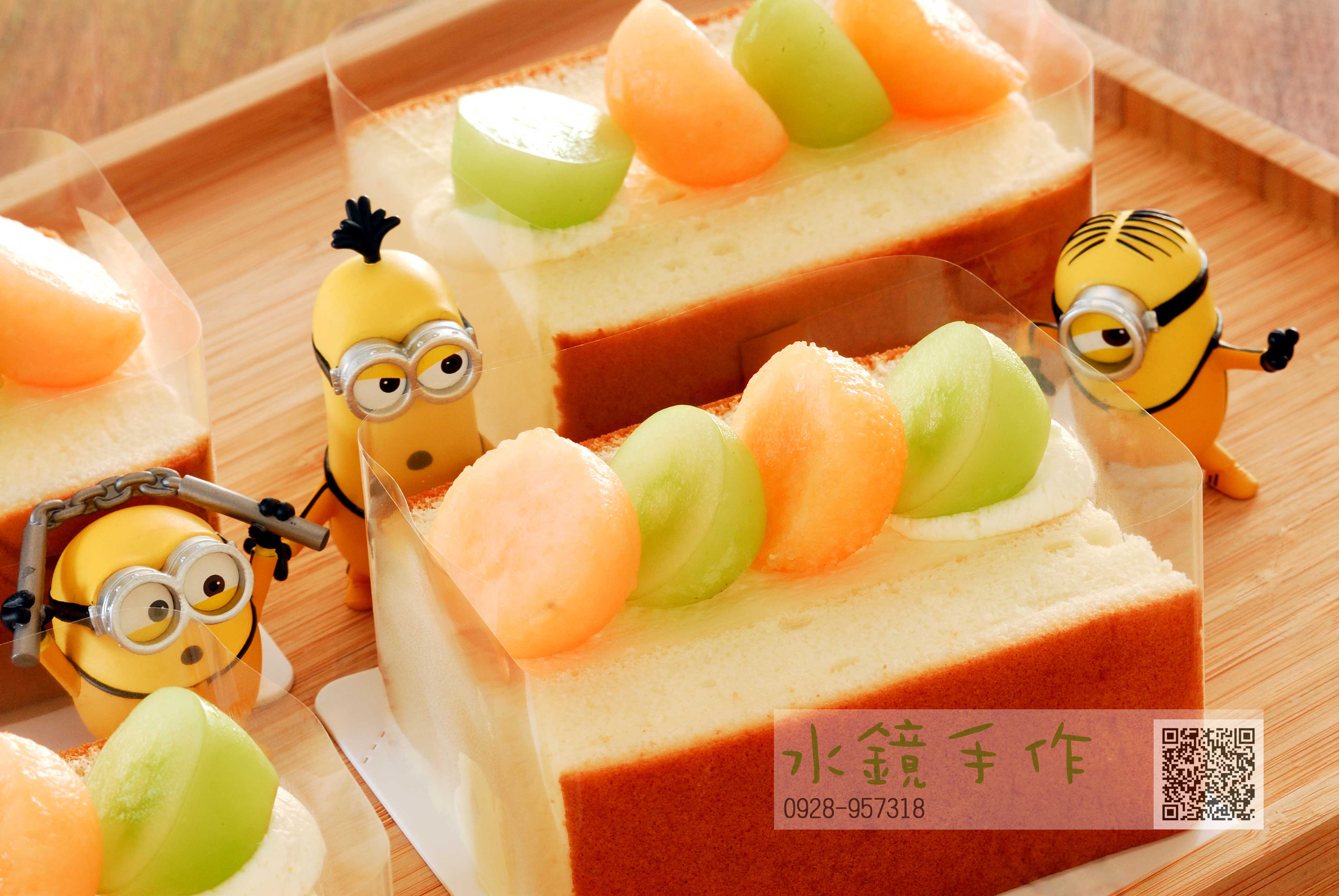 雙果厚生乳蛋糕_哈密瓜麝香葡萄