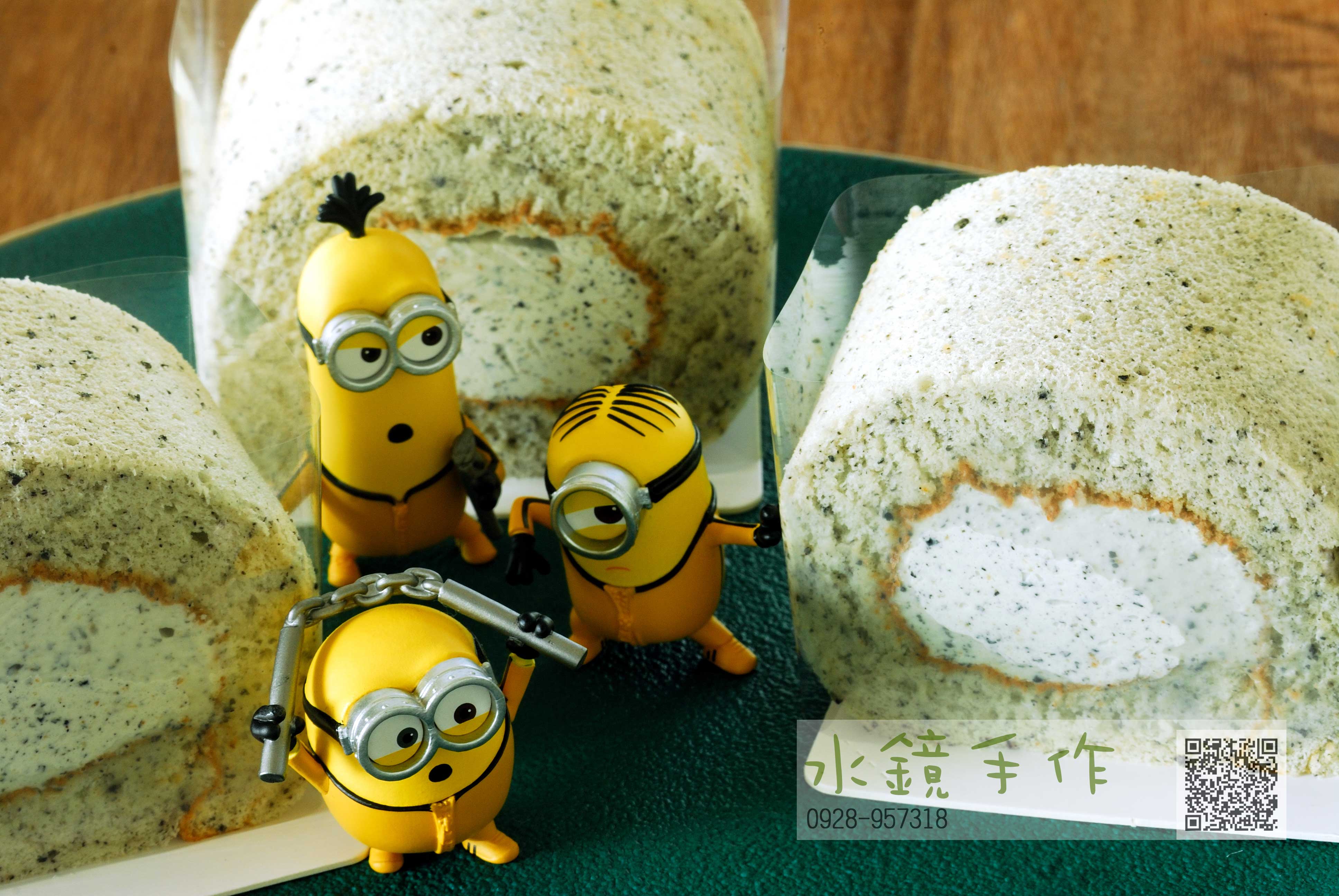 切片芝麻鮮乳卷.